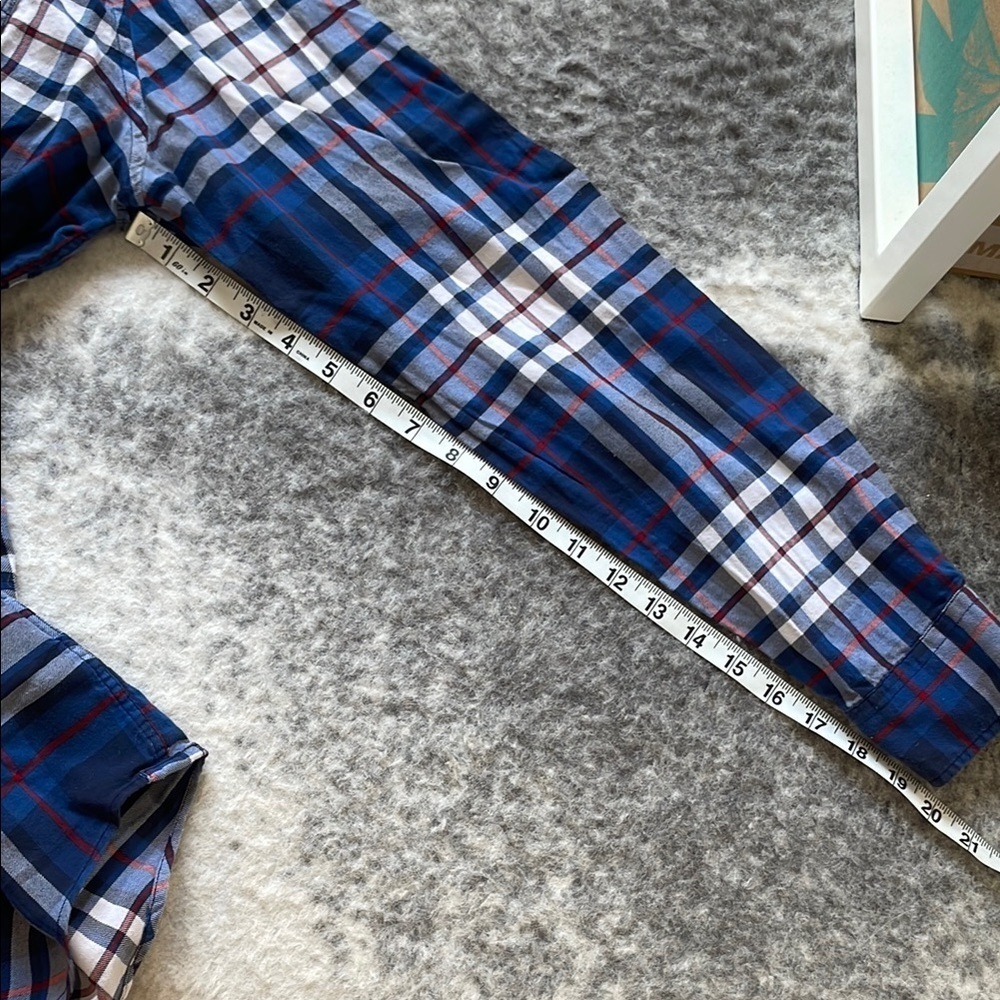 Blue Plaid Men's Shirt - Picture 11 of 11